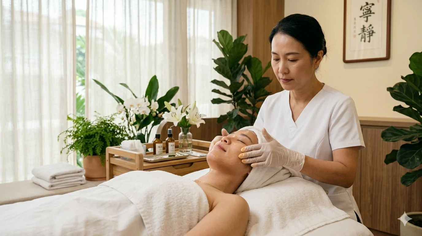 Luxury facial spa beauty treatment